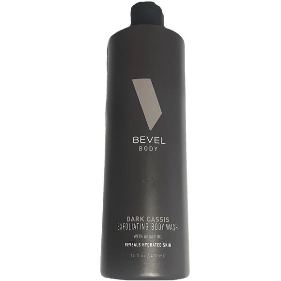 Bevel Body Exfoliating Body Wash With Argan Oil Dark Cassis 16 Fl Oz 470 mL - Picture 1 of 2